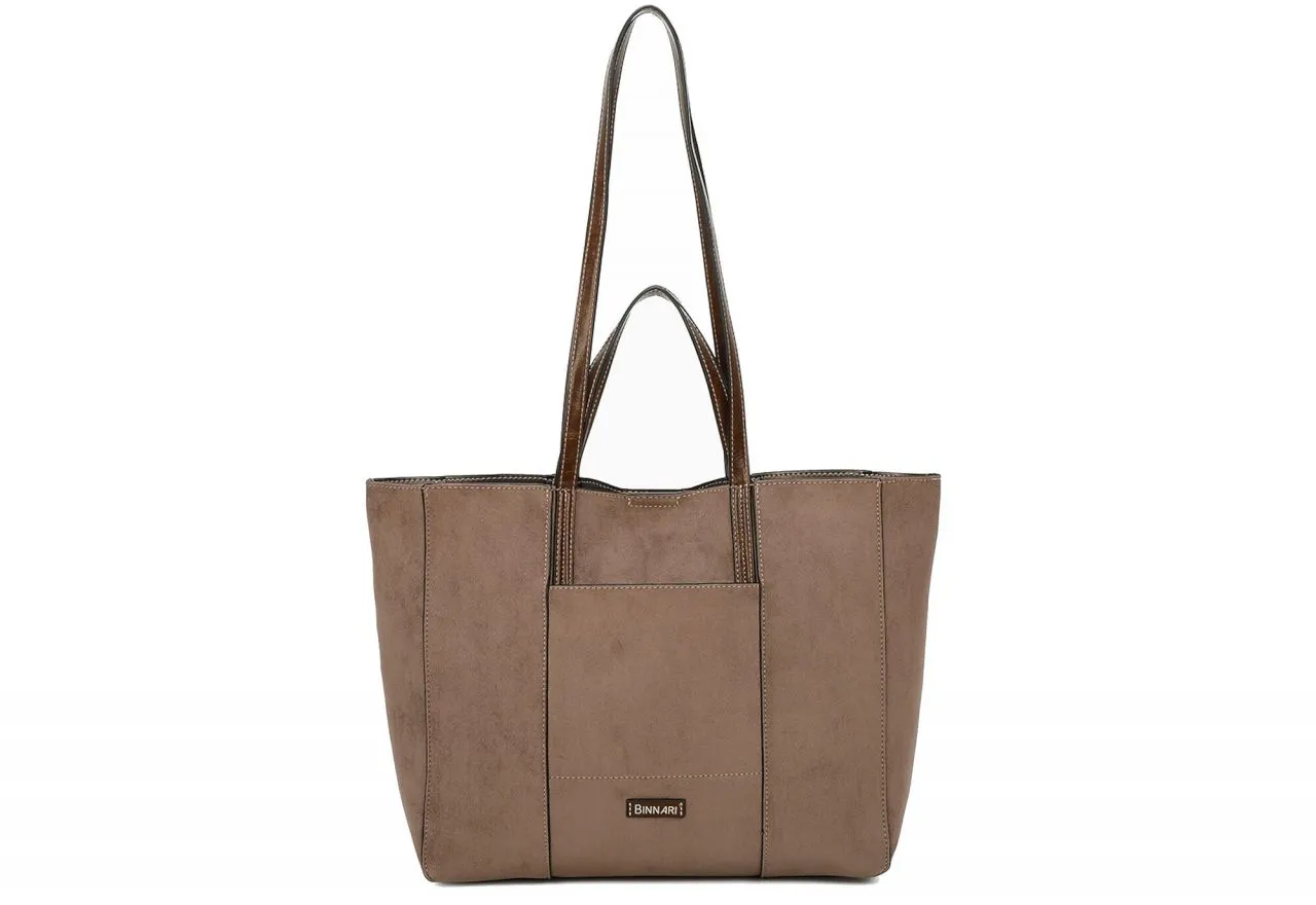 Bolso Topo Bolsillo Delantero Asas Doble Posicion Marron