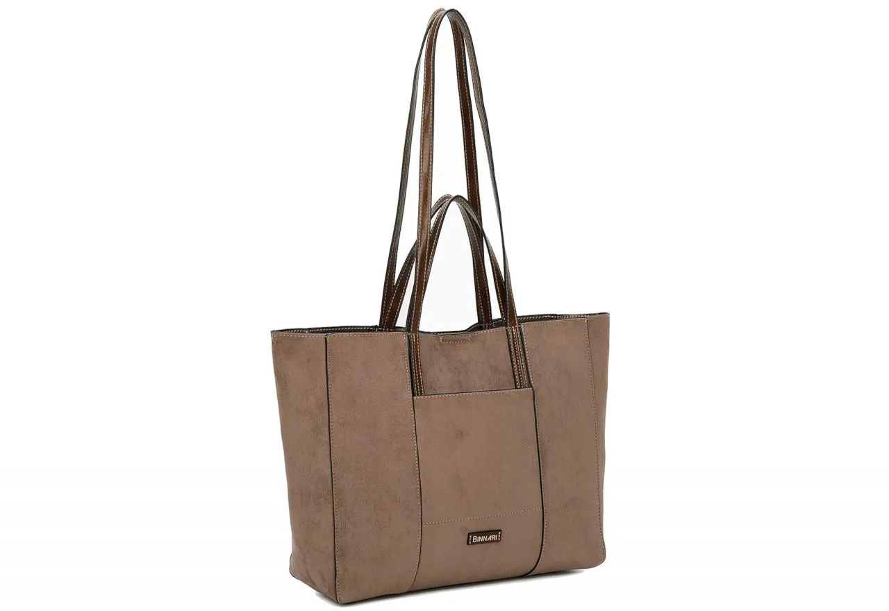 Bolso Topo Bolsillo Delantero Asas Doble Posicion Marron