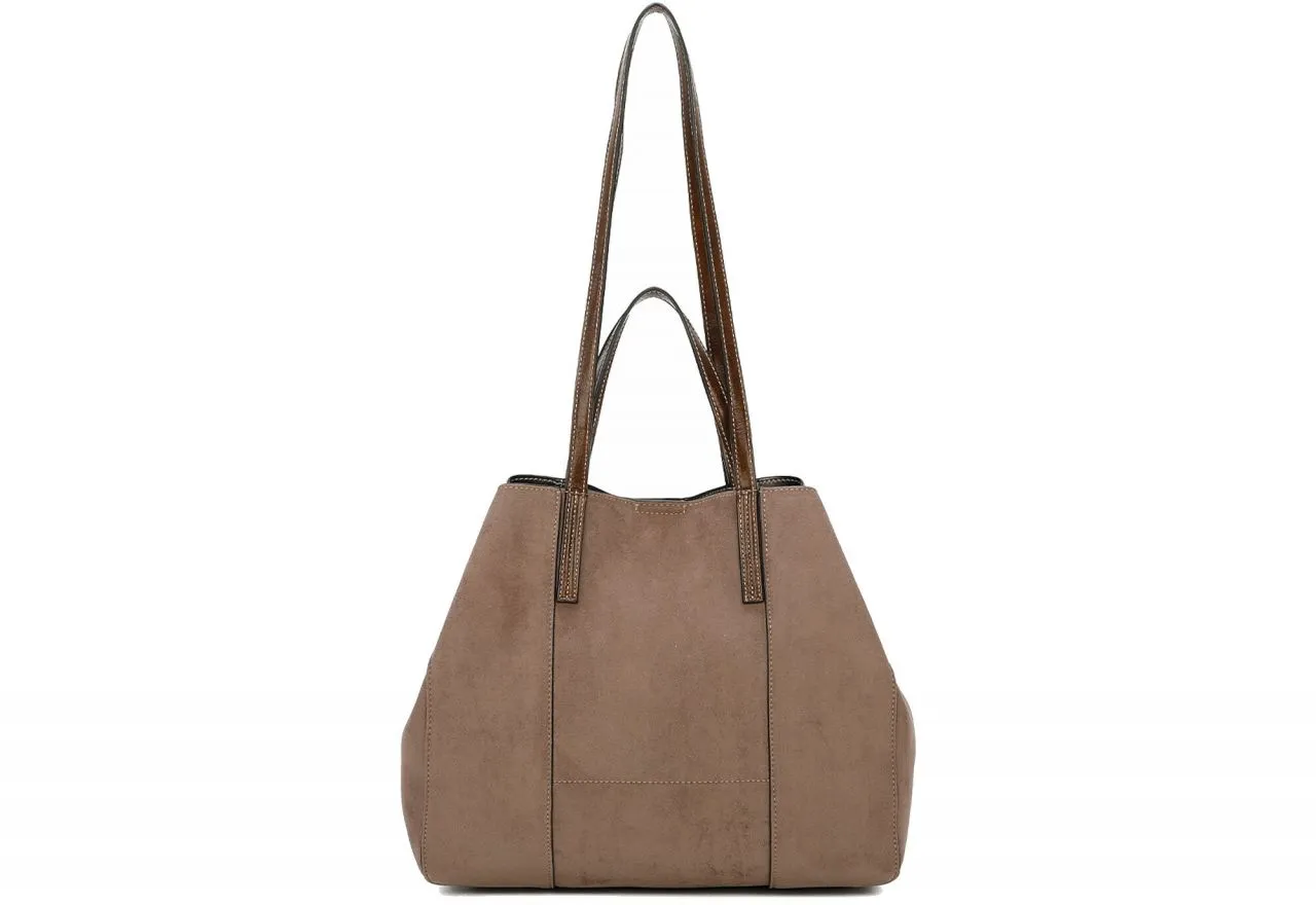 Bolso Topo Bolsillo Delantero Asas Doble Posicion Marron