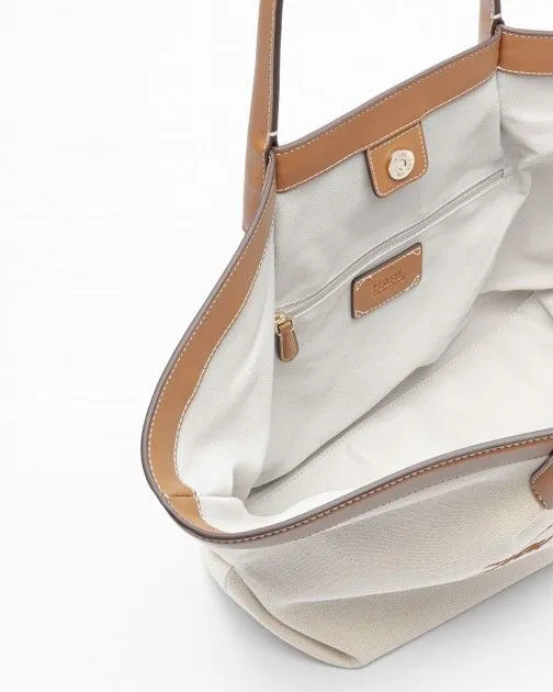 Bolso tote Karl Lagerfeld Hotel Karl MD Tote Canvas Beige