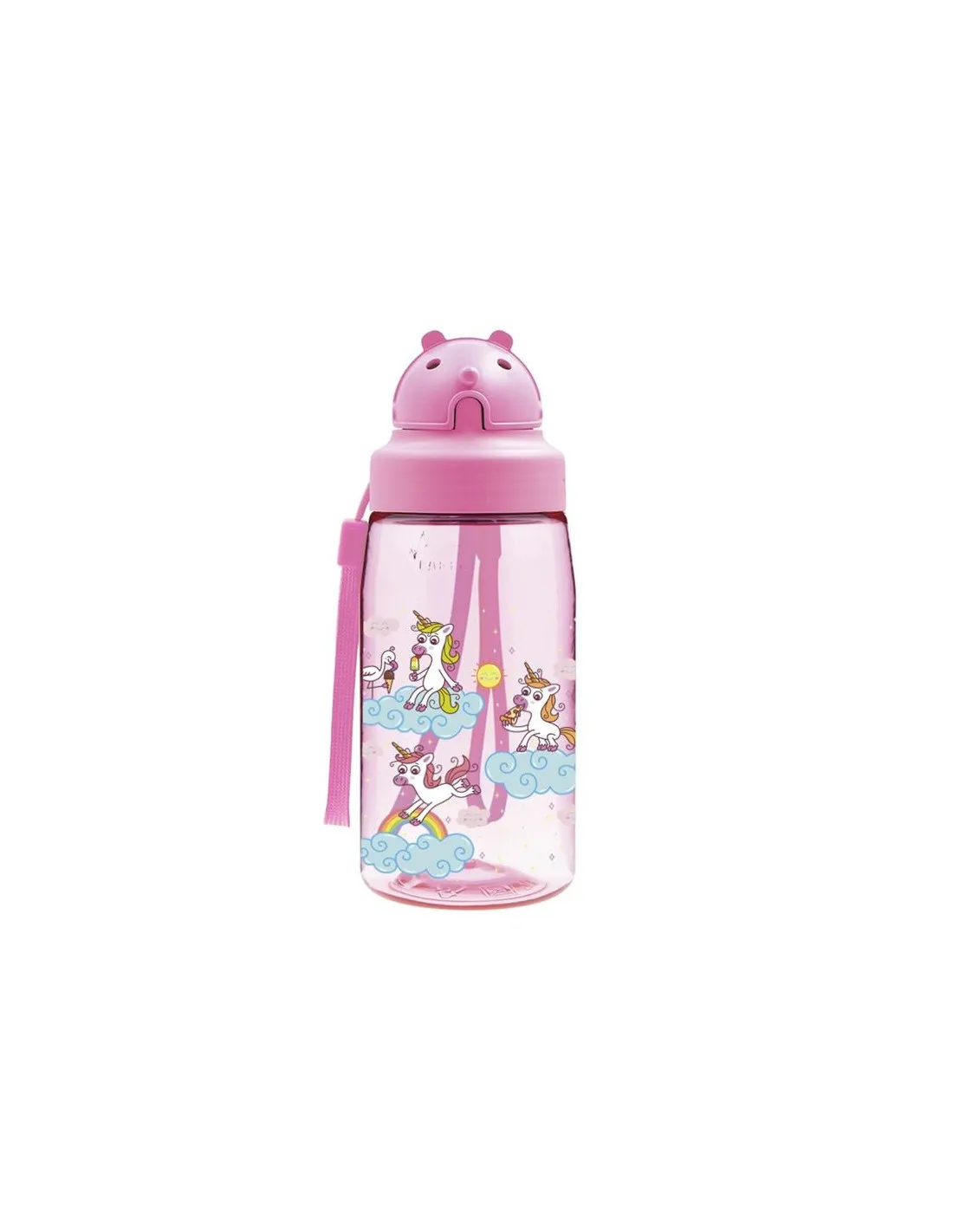 Botella Tritan 0,45 L. Tapón OBY, Popicorns