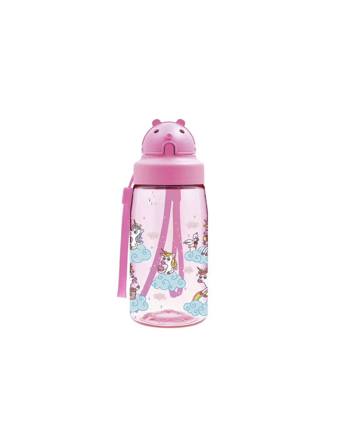 Botella Tritan 0,45 L. Tapón OBY, Popicorns