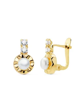Boucles d'oreilles Enfant Manuela Or 18K Perle