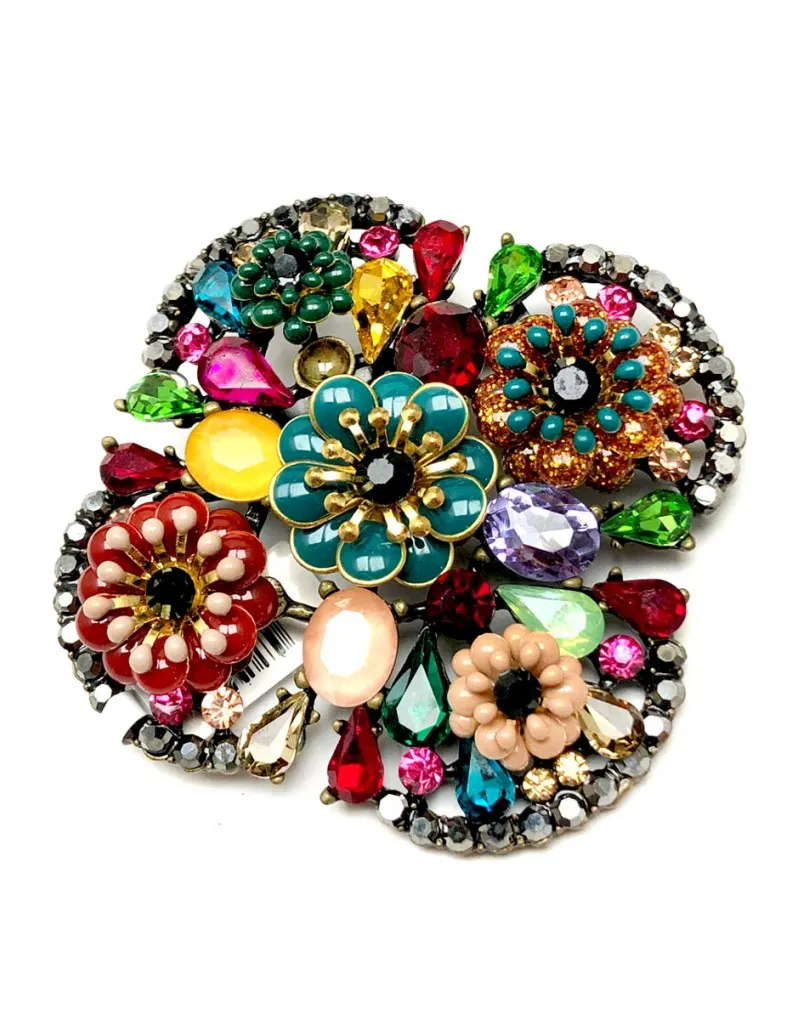 BROCHES BONITOS CON PEDRERIA PARA MUJER DISEÑO MULTICOLOR