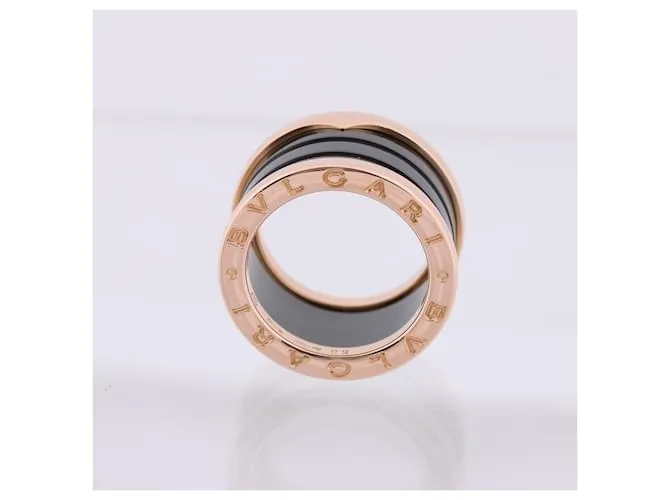 Bulgari Anillo B.Zero1 de tres bandas Bvlgari 750 YG Cerámica 9,4g 50 Dorado 