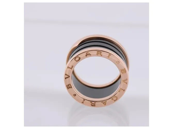 Bulgari Anillo B.Zero1 de tres bandas Bvlgari 750 YG Cerámica 9,4g 50 Dorado 