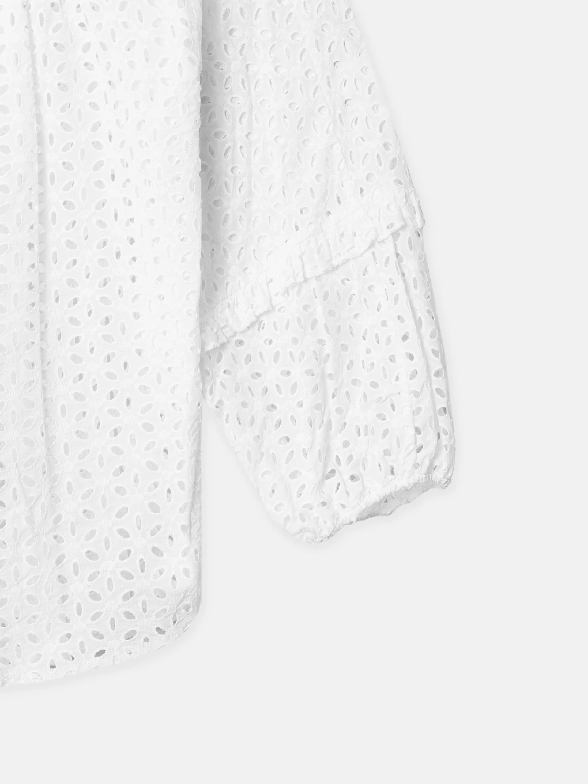Camisa bordada manga larga blanca