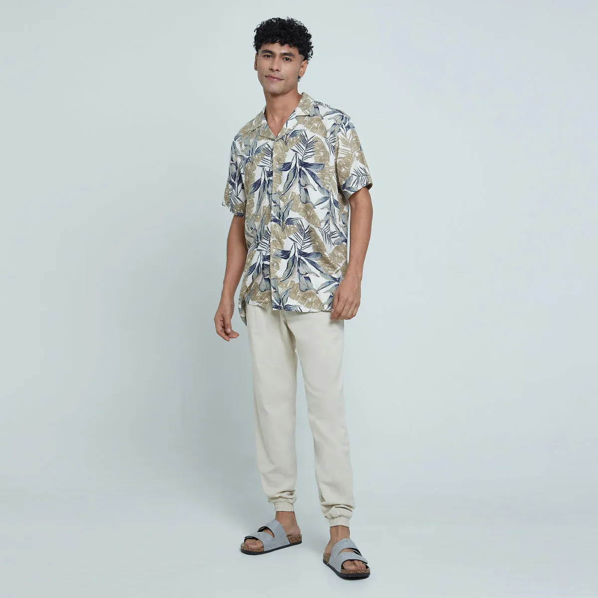 Camisa Con Estampado Tropical