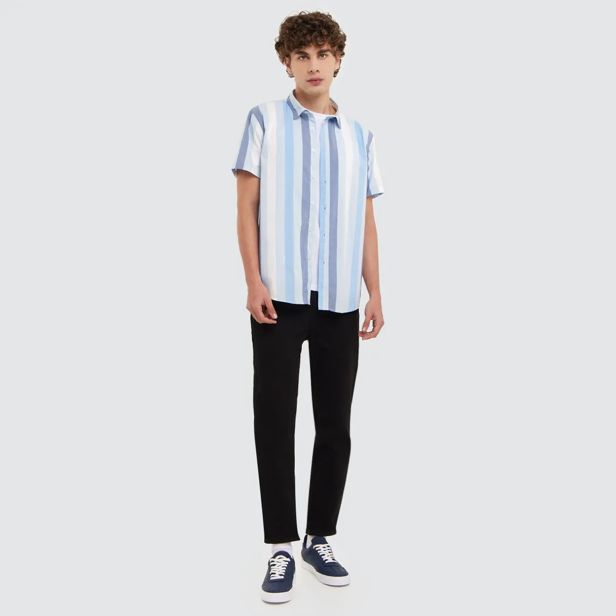 Camisa Con Rayas Para Hombre