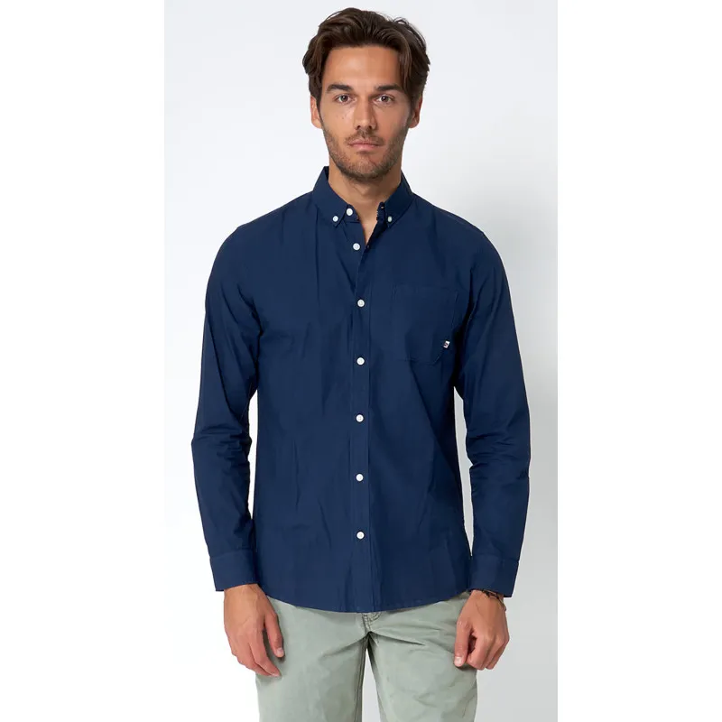 Camisa de algodón en manga larga para hombre