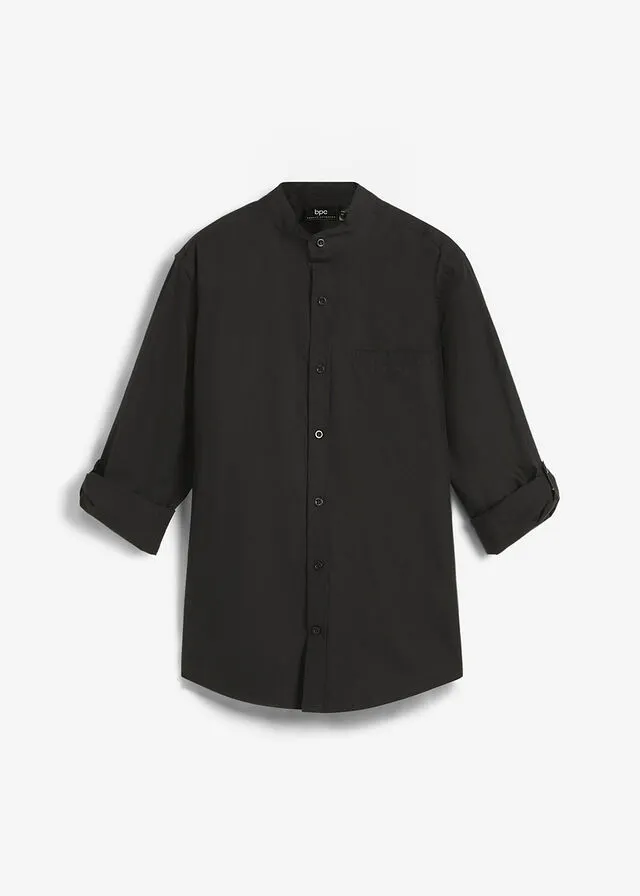 Camisa de manga larga Negro
