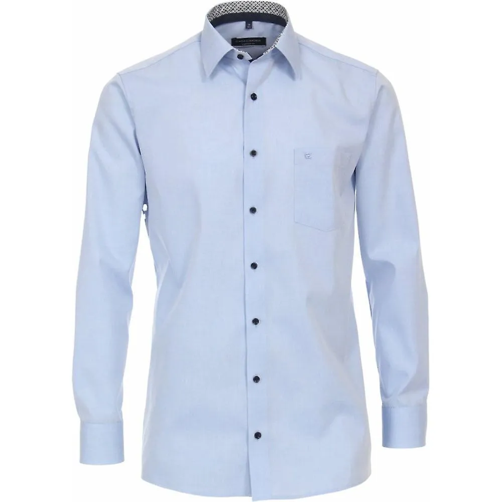 Camisa formal de manga larga de algodón sin planchar CASA MODA para hombre Casa Moda Hombre de talla grande con ajuste cómodo y 