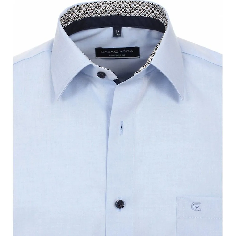 Camisa formal de manga larga de algodón sin planchar CASA MODA para hombre Casa Moda Hombre de talla grande con ajuste cómodo y 