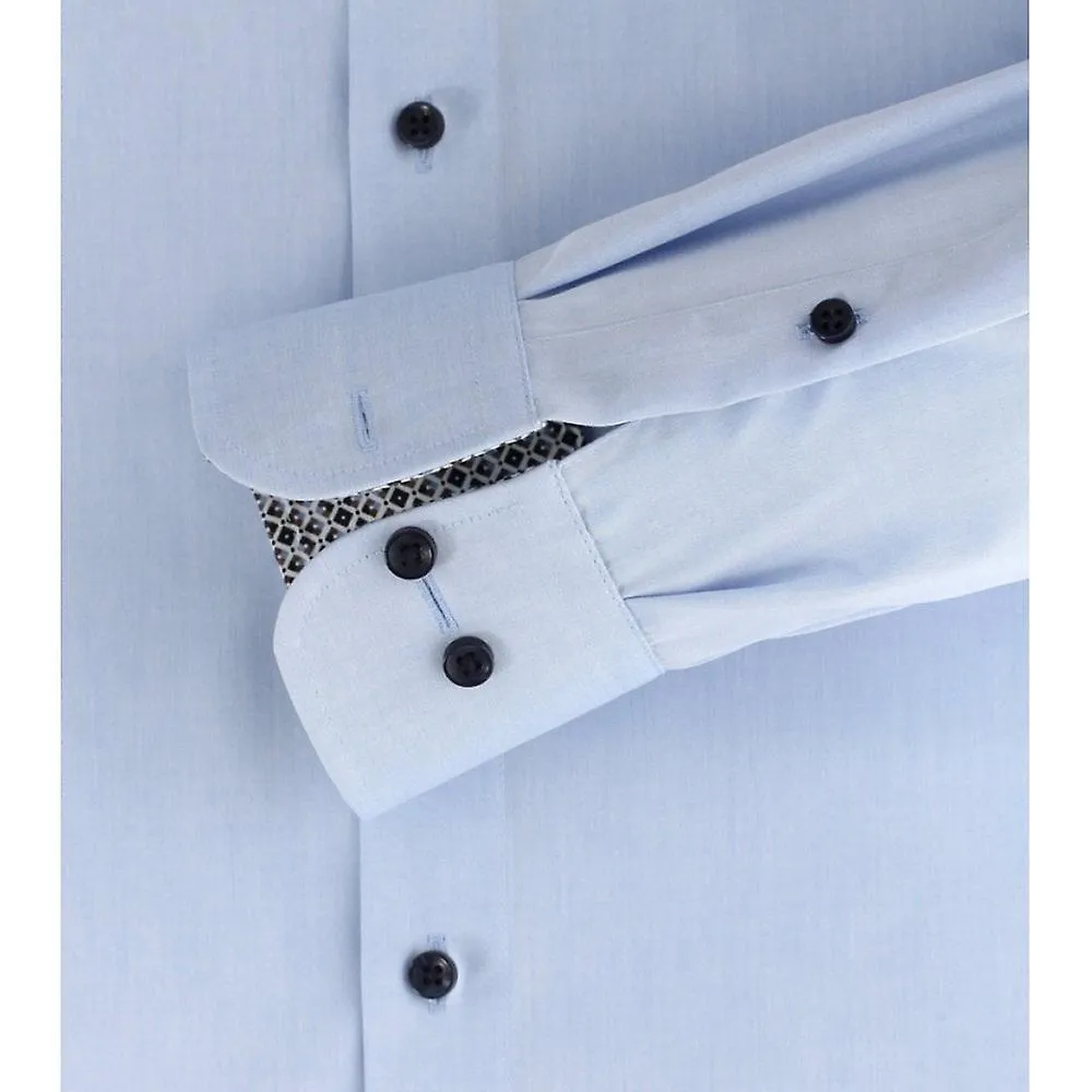 Camisa formal de manga larga de algodón sin planchar CASA MODA para hombre Casa Moda Hombre de talla grande con ajuste cómodo y 