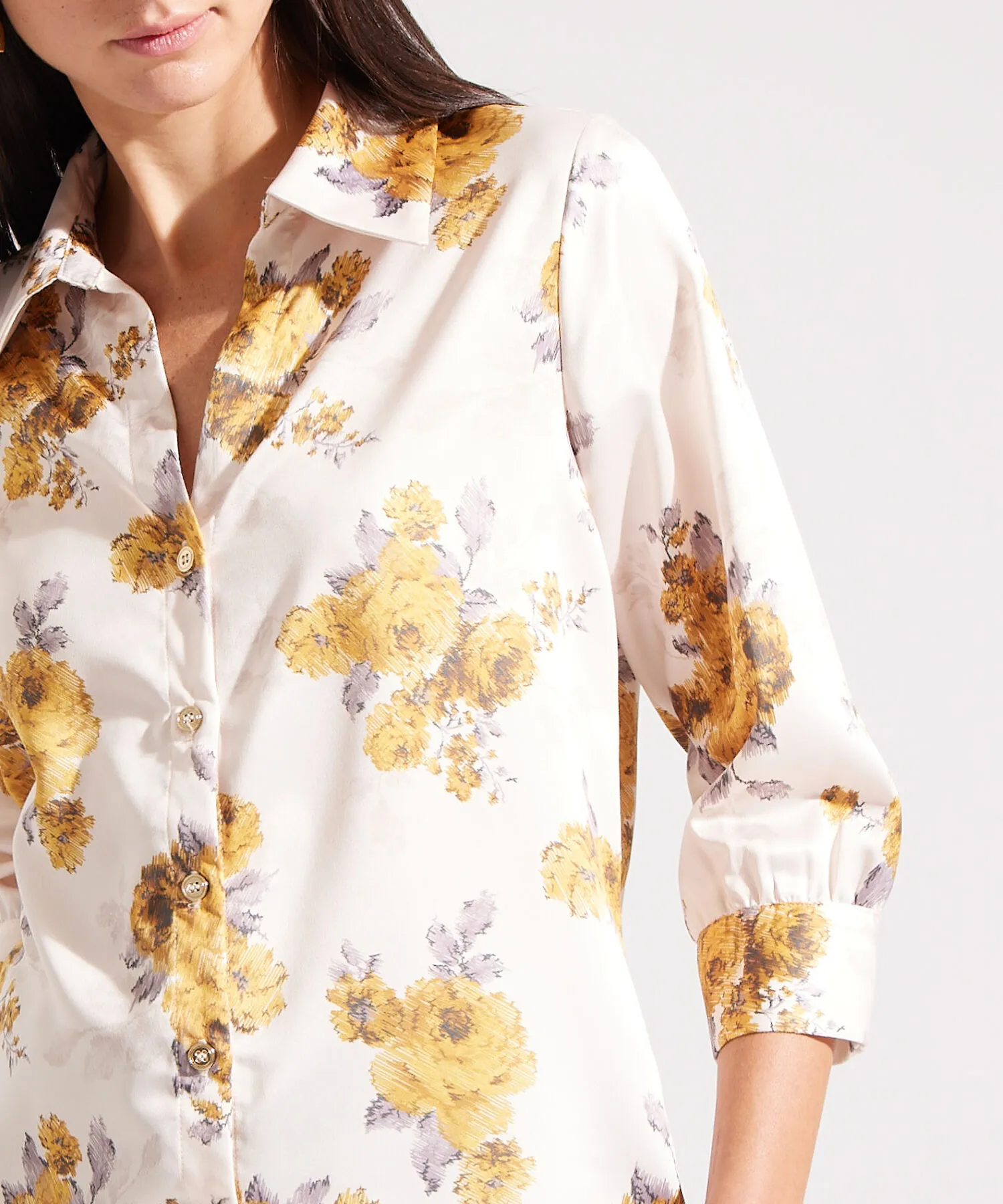 CAMISA MANGA TRES CUARTOS ESTAMPADA