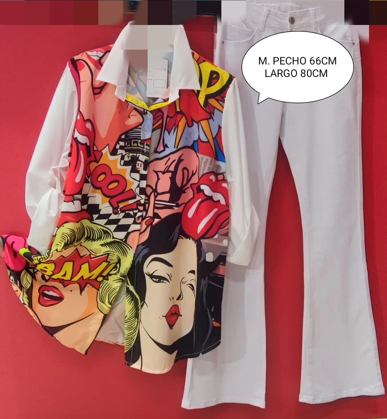 Camisa Muñecas Mujer Talla Grande