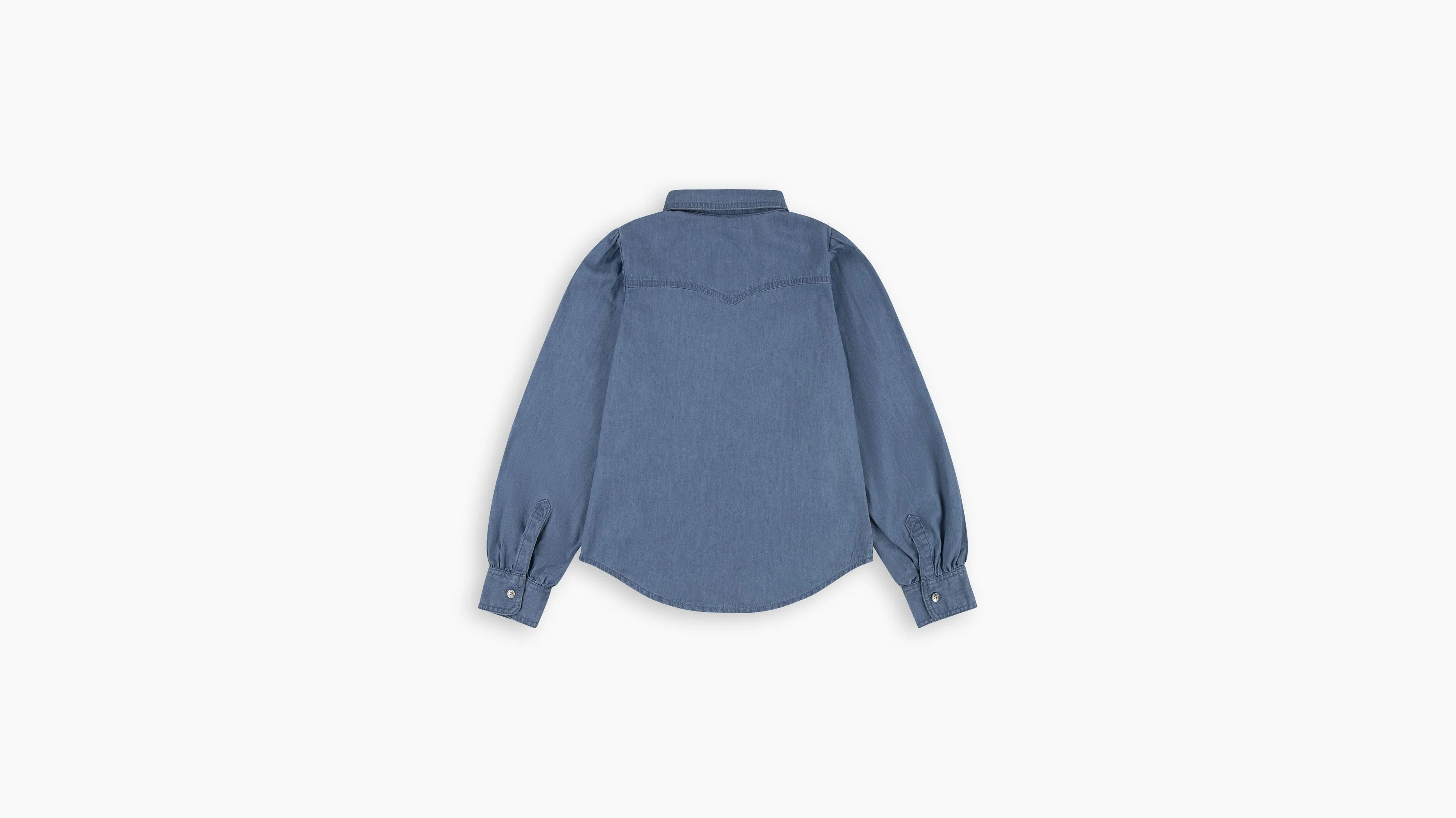 Camisa Para Adolescentes De Manga Larga Tejana En Denim