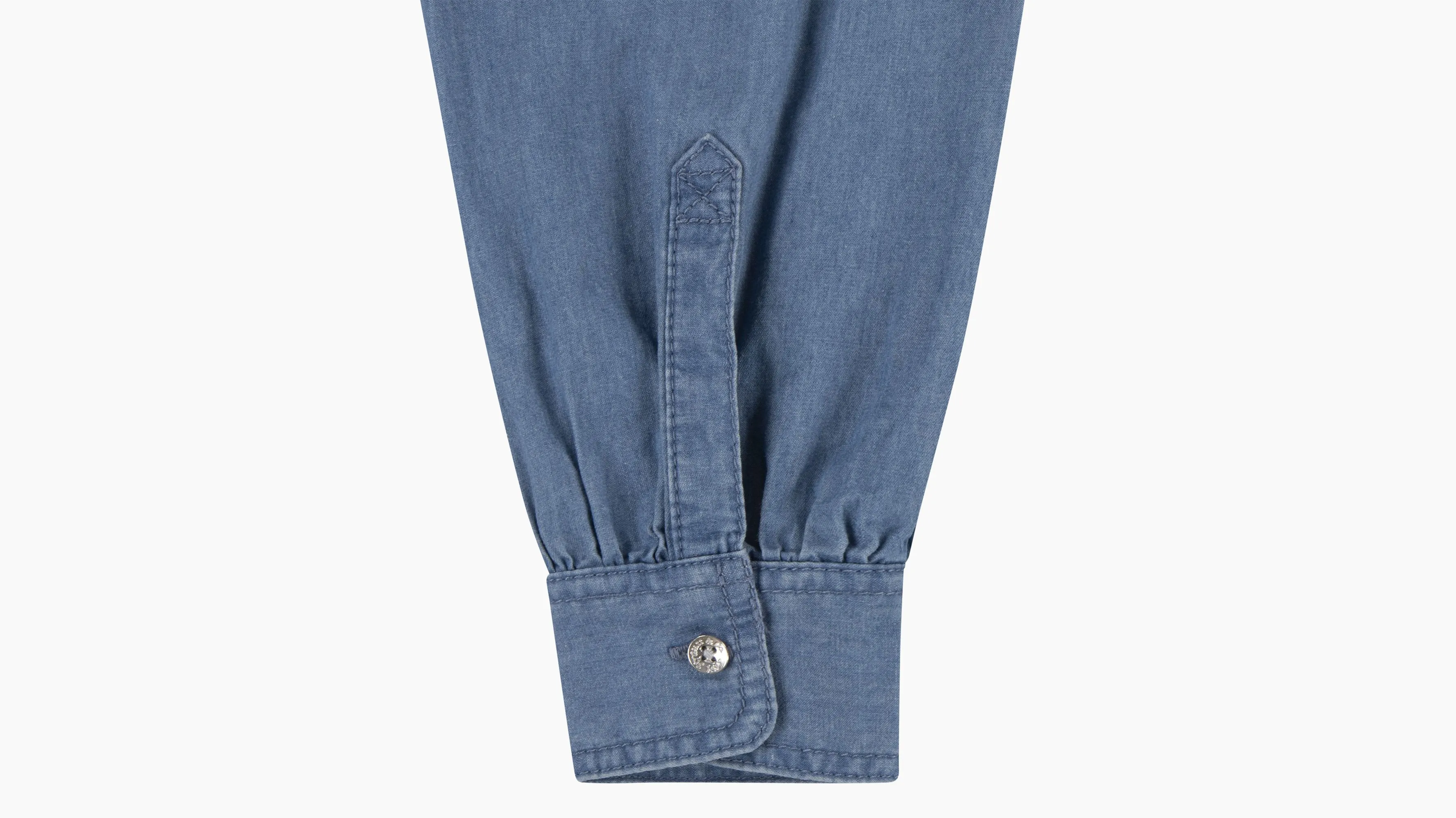 Camisa Para Adolescentes De Manga Larga Tejana En Denim