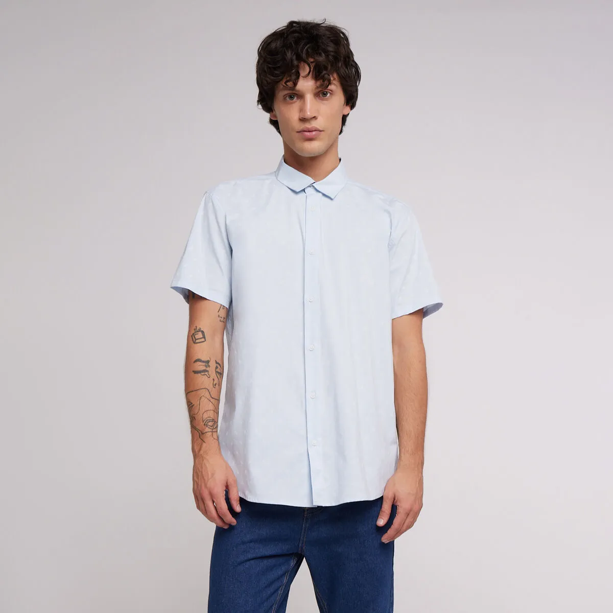 Camisa Para Hombre De Manga Corta