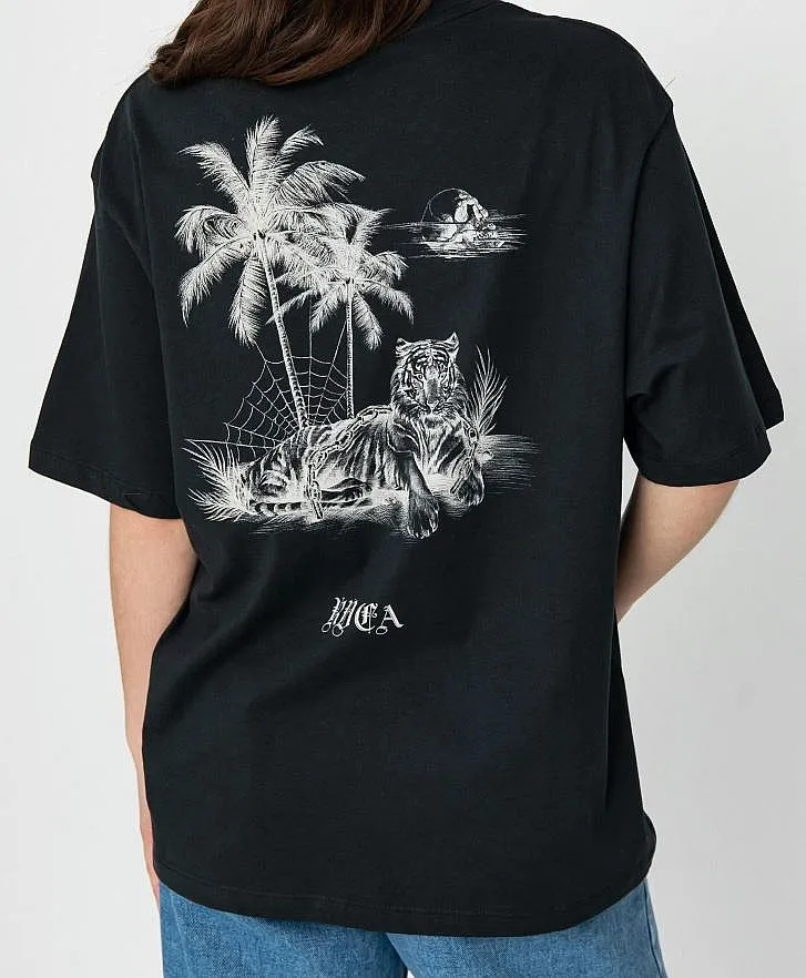 CAMISA RVCA TIGER BEACH  BLACK  WOMEN´S