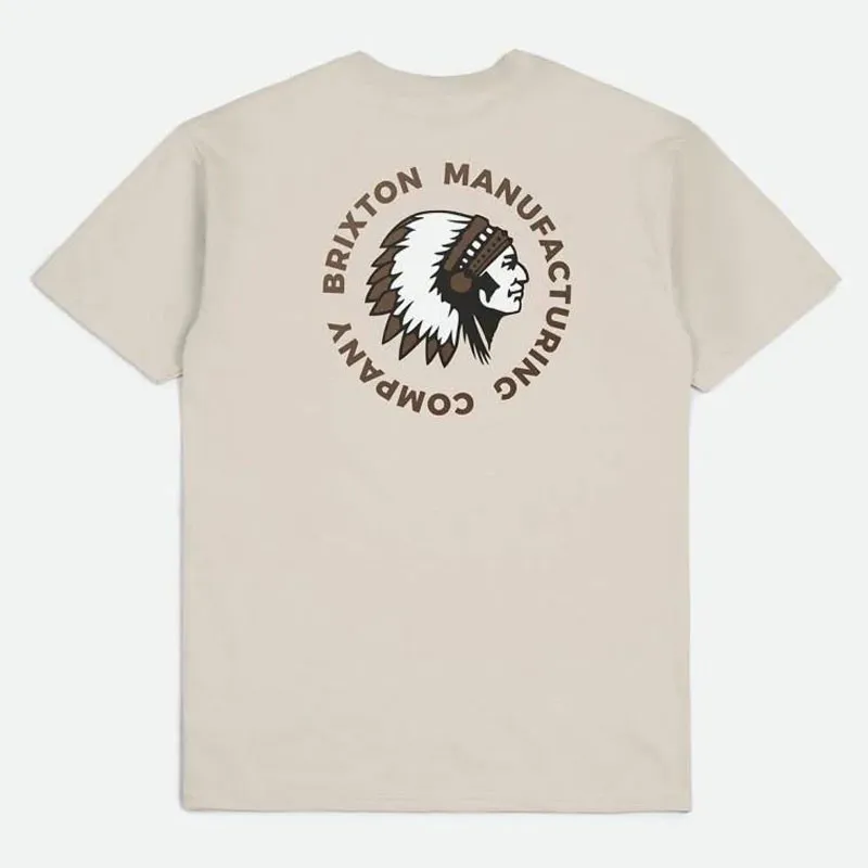 Camiseta Brixton: Rival Stamp SS Stt (Cream Bison Grmnt Dye)