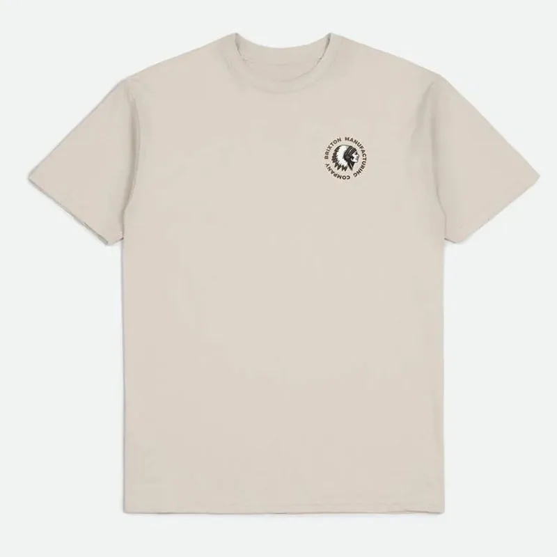 Camiseta Brixton: Rival Stamp SS Stt (Cream Bison Grmnt Dye)