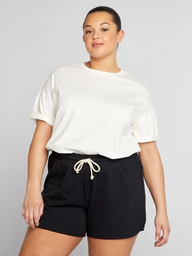 CAMISETA BáSICA CON MANGA CAíDA  TOUGH COTTON¿  BLANCO