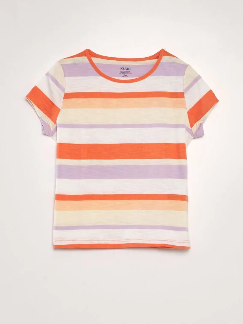 CAMISETA CON FORMA BOXY  NARANJA