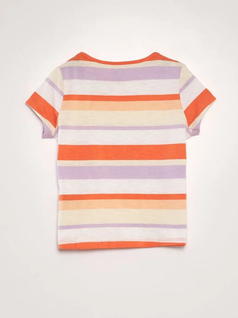 CAMISETA CON FORMA BOXY  NARANJA