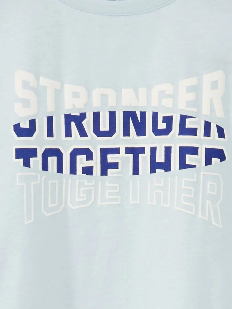 CAMISETA CON MENSAJE  AZUL