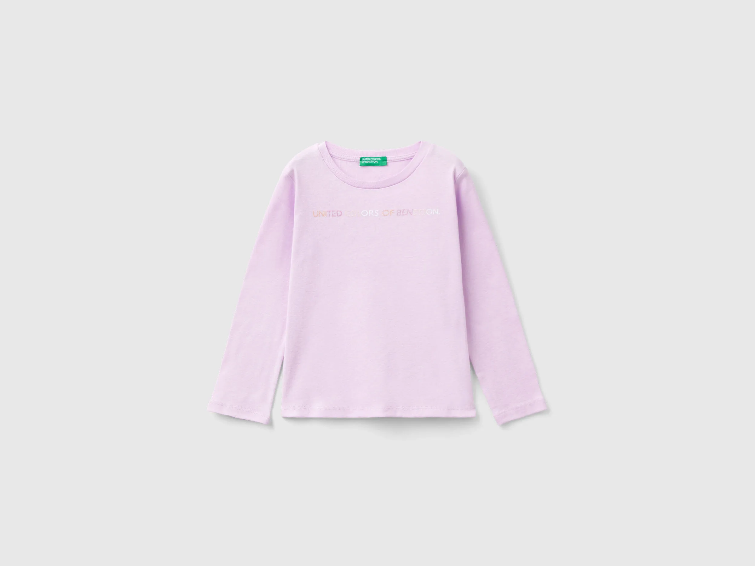 Camiseta de algodón orgánico con estampado de glitter