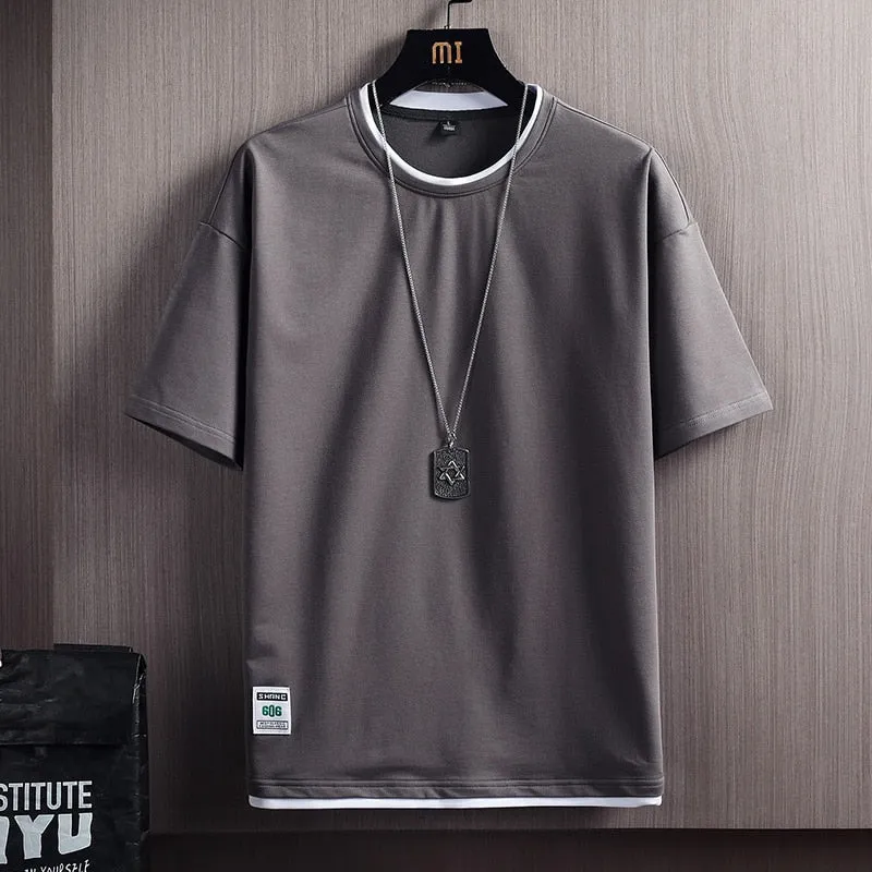 Camiseta De Color Sólido Para Hombre