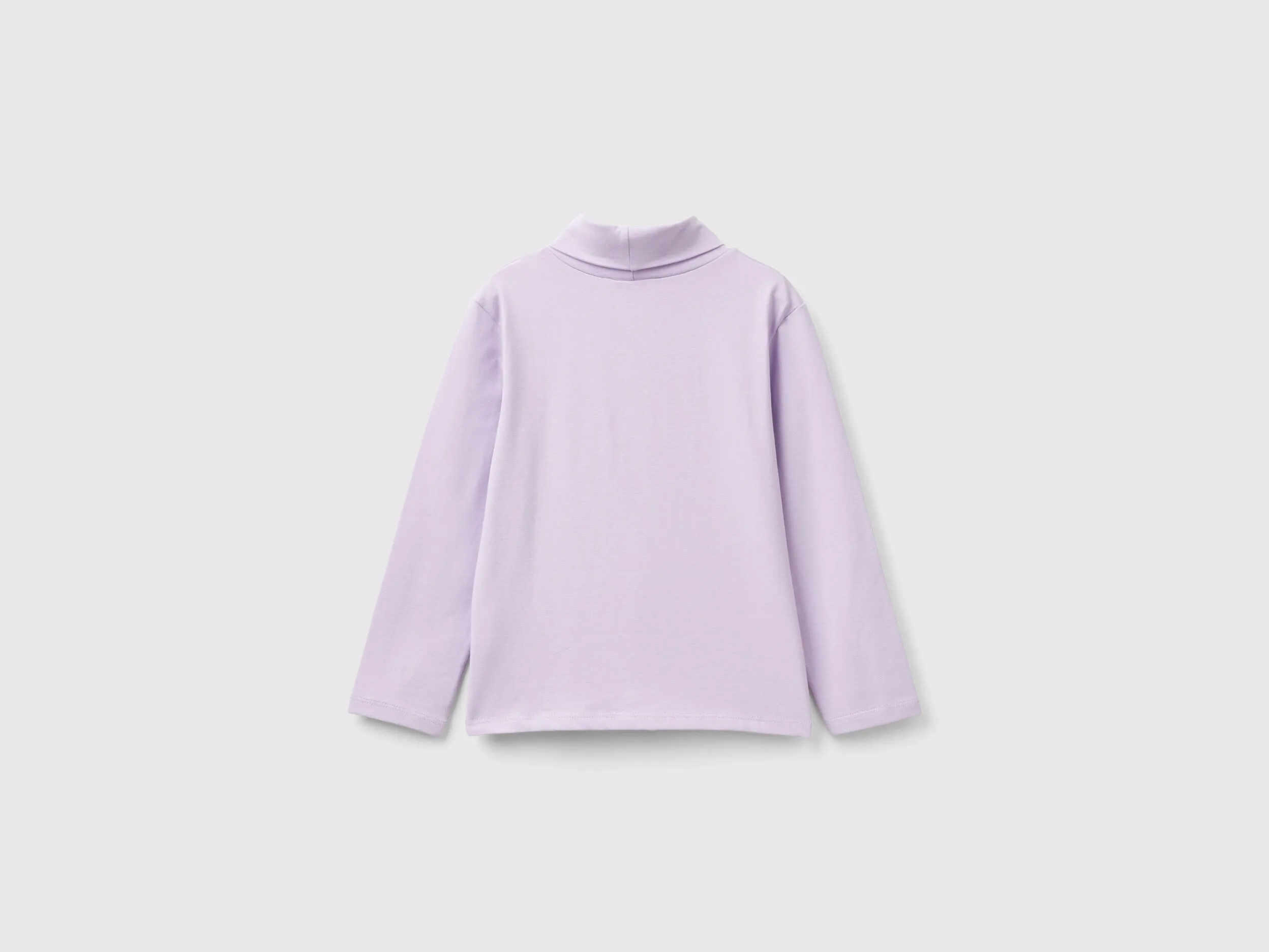 Camiseta de cuello alto de algodón elástico
