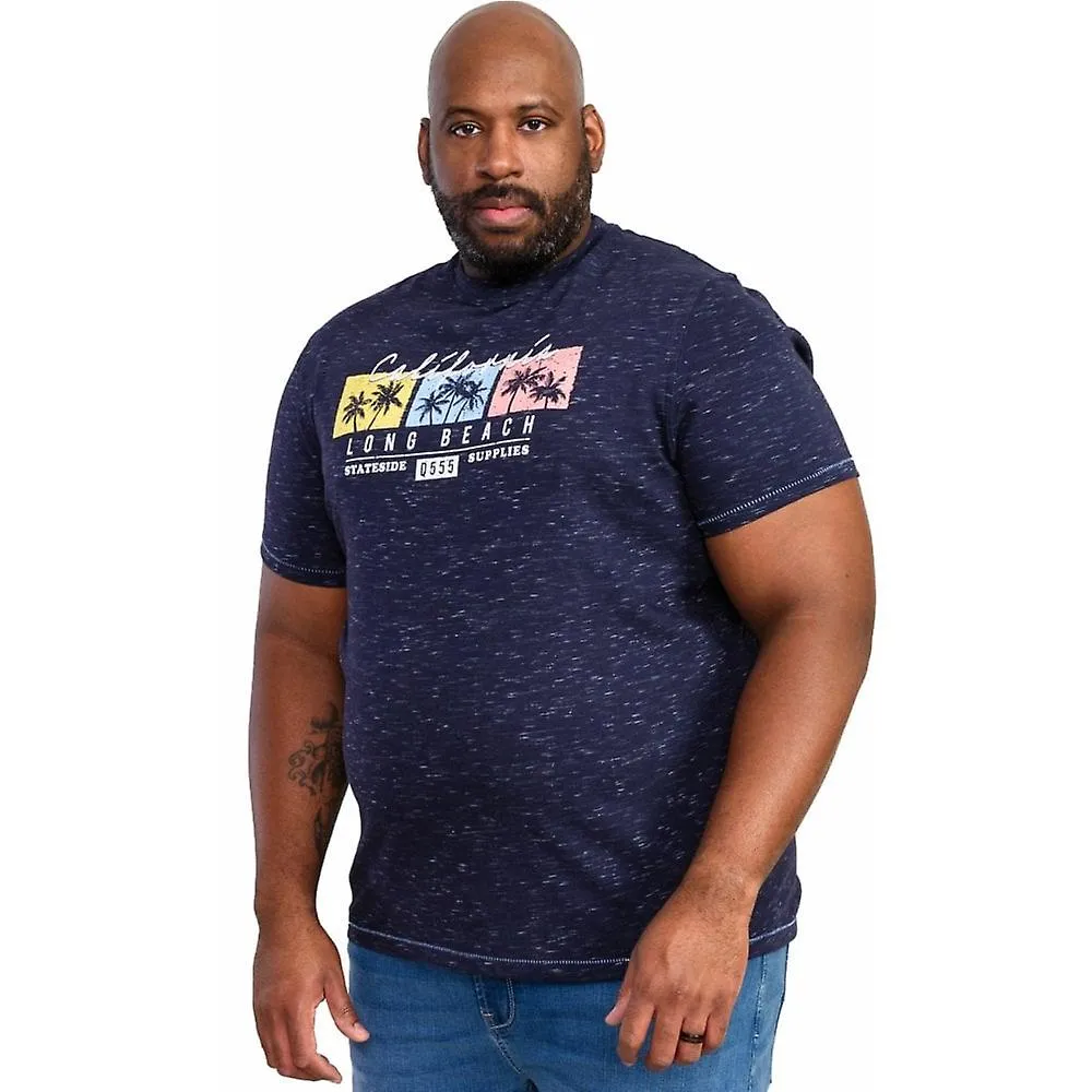 Camiseta de cuello redondo de algodón con estampado de algodón D555 D555 para hombre D555 by Duke D555 para hombre