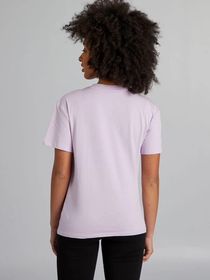CAMISETA DE LACTANCIA CON CUELLO REDONDO  PURPURA
