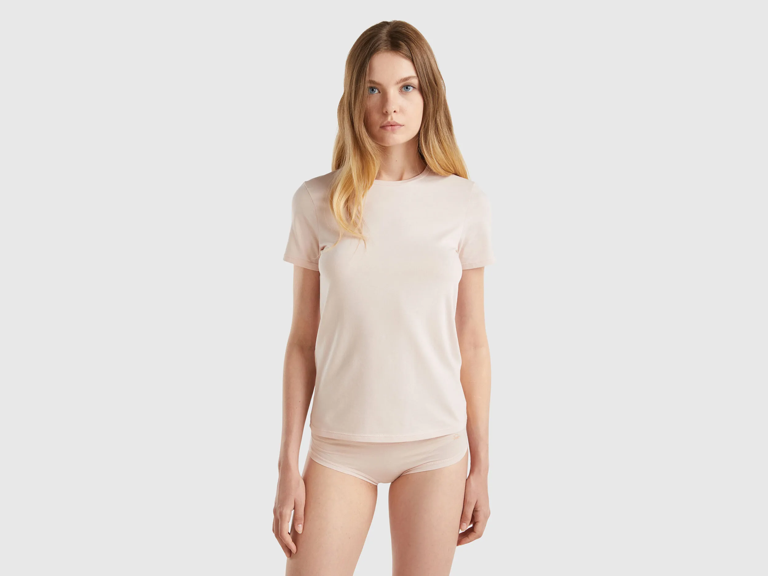 Camiseta de manga corta de algodón orgánico sumamente elástico
