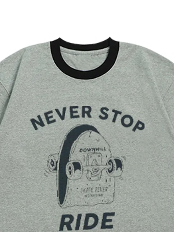 Camiseta de manga corta extragrande estampada para hombre
