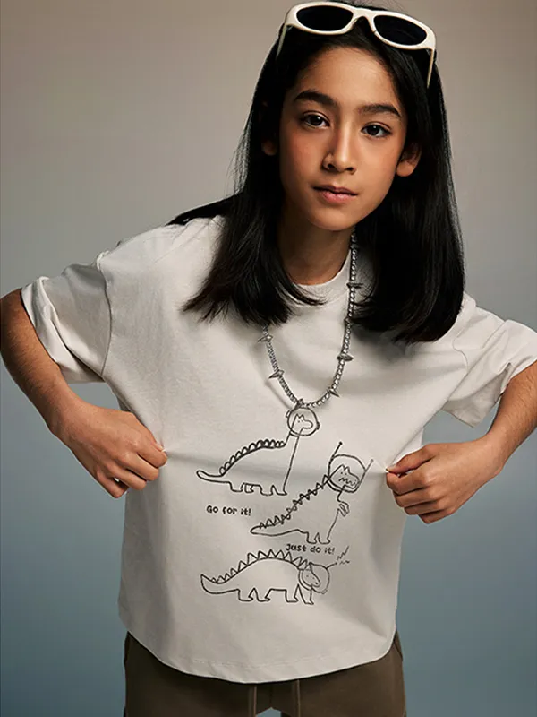Camiseta de manga corta para adolescentes con estampado divertido para niños y niñas