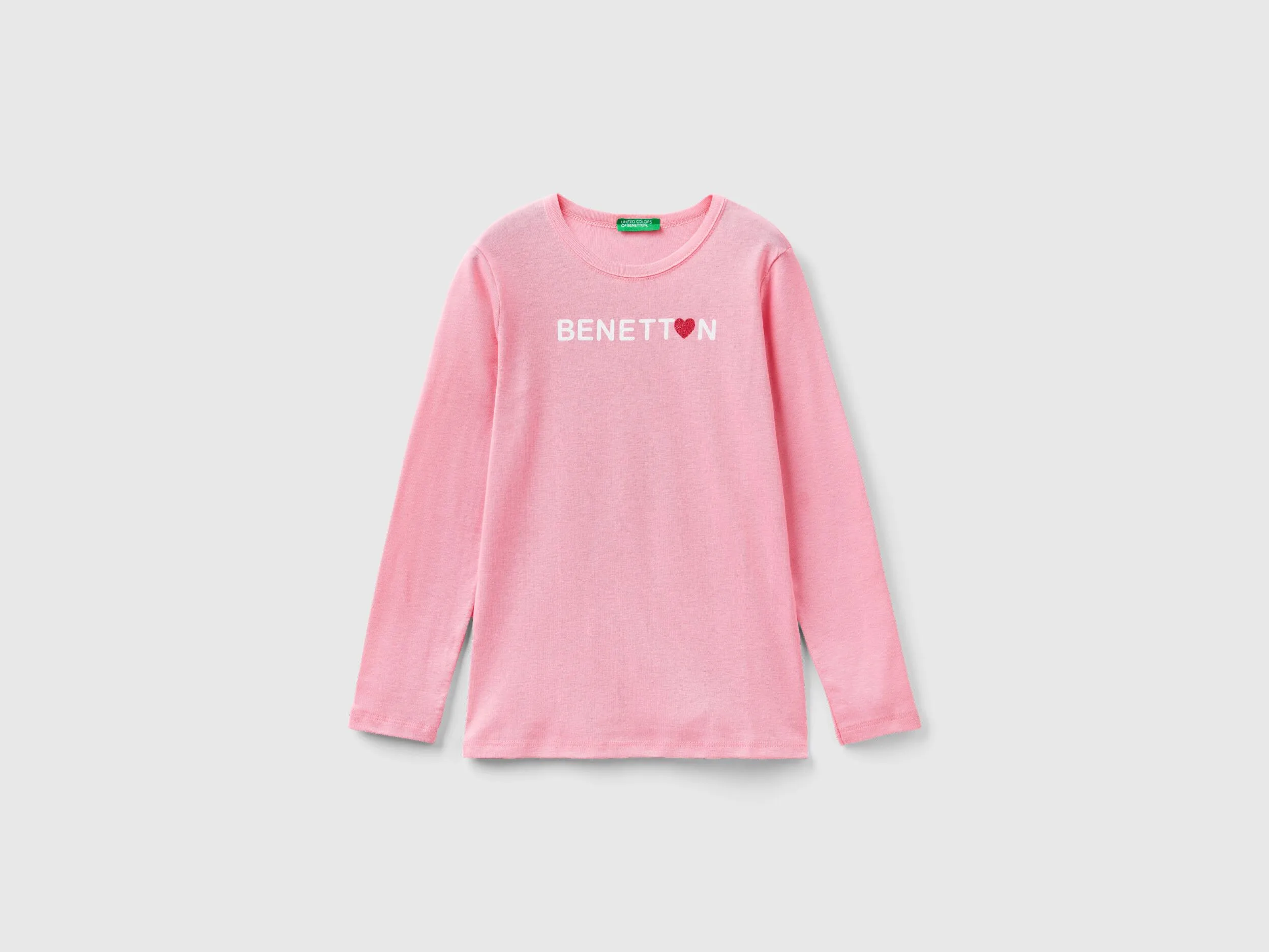Camiseta de manga larga con estampado de glitter