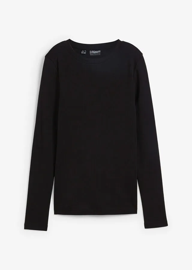 Camiseta de manga larga Negro