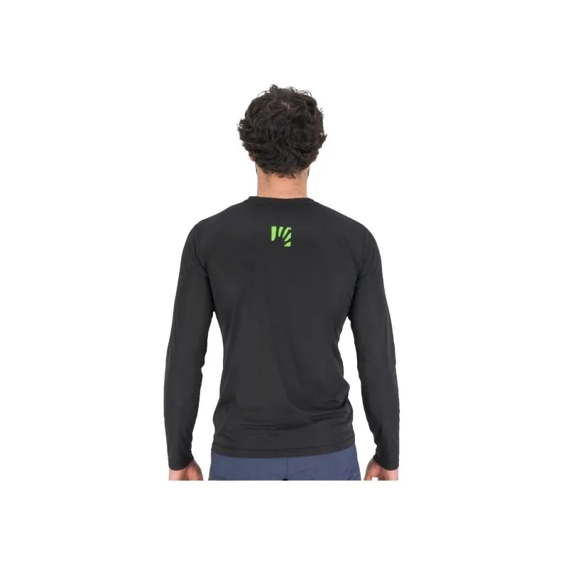 Camiseta de manga larga para hombre Karpos LOMA JERSEY LS (NEGRO/VERDE JASMÍN)