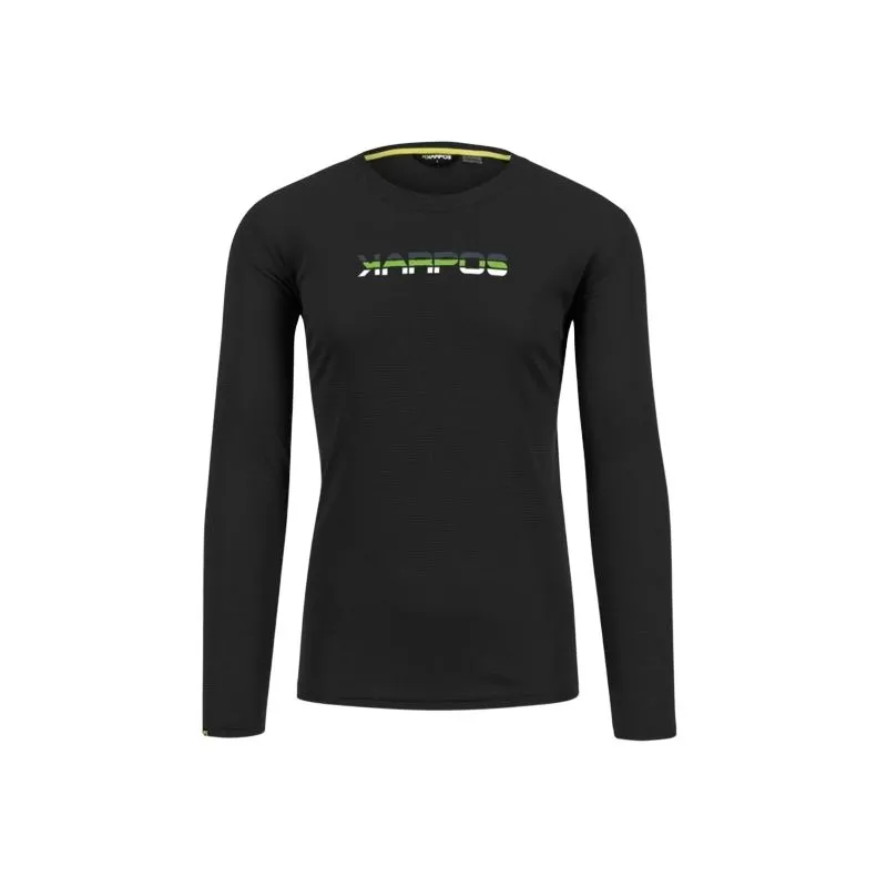 Camiseta de manga larga para hombre Karpos LOMA JERSEY LS (NEGRO/VERDE JASMÍN)
