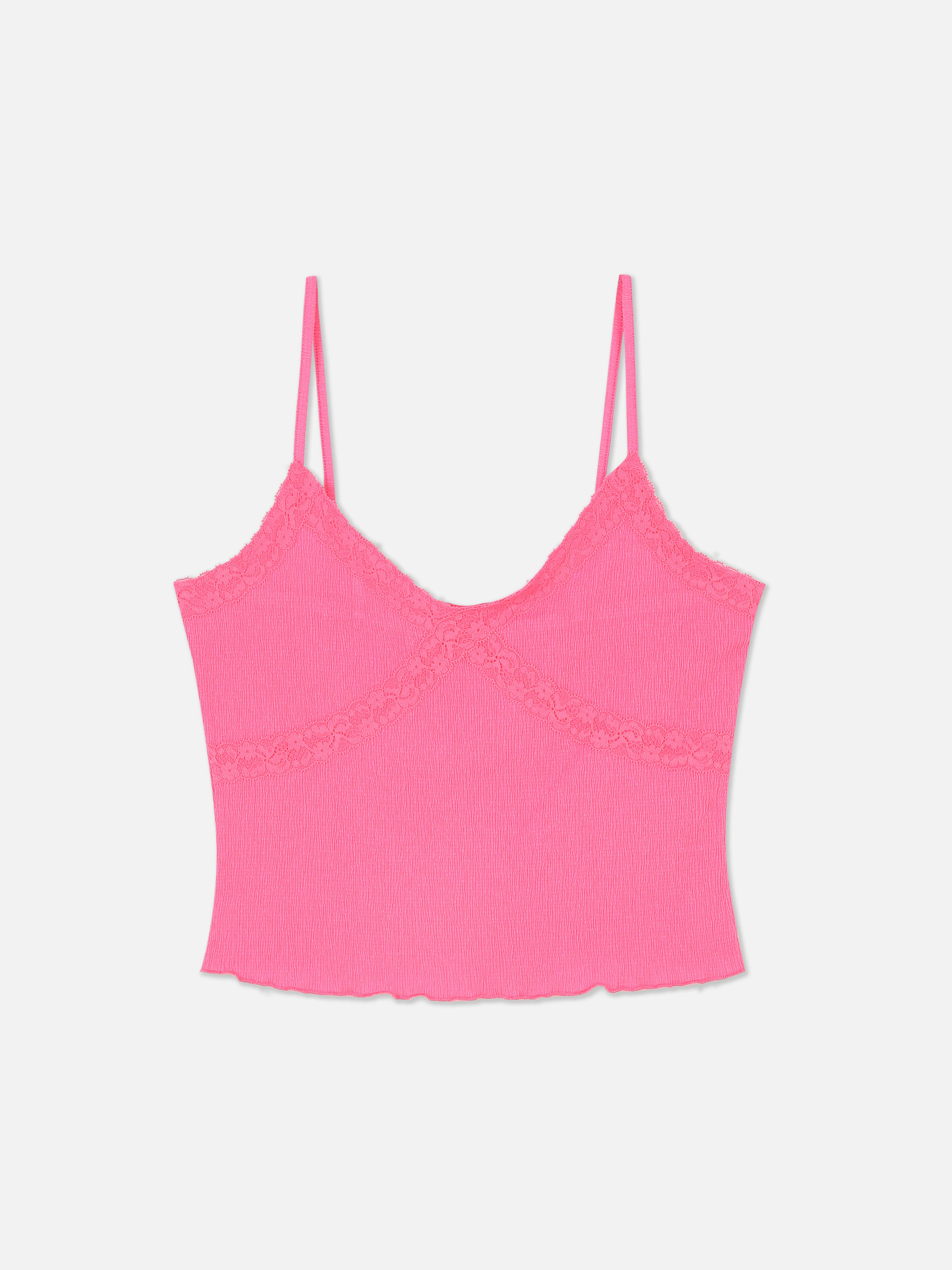 Camiseta de tirantes con detalle de encaje