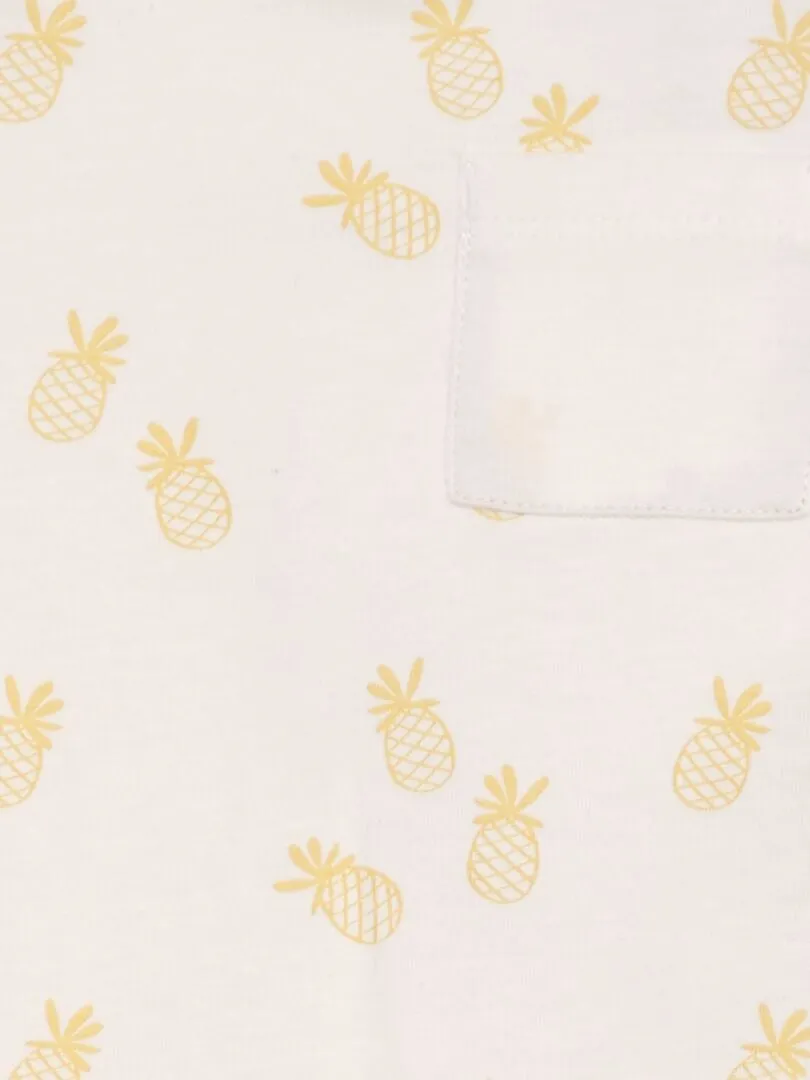 CAMISETA ESTAMPADA CON BOLSILLO  BLANCO