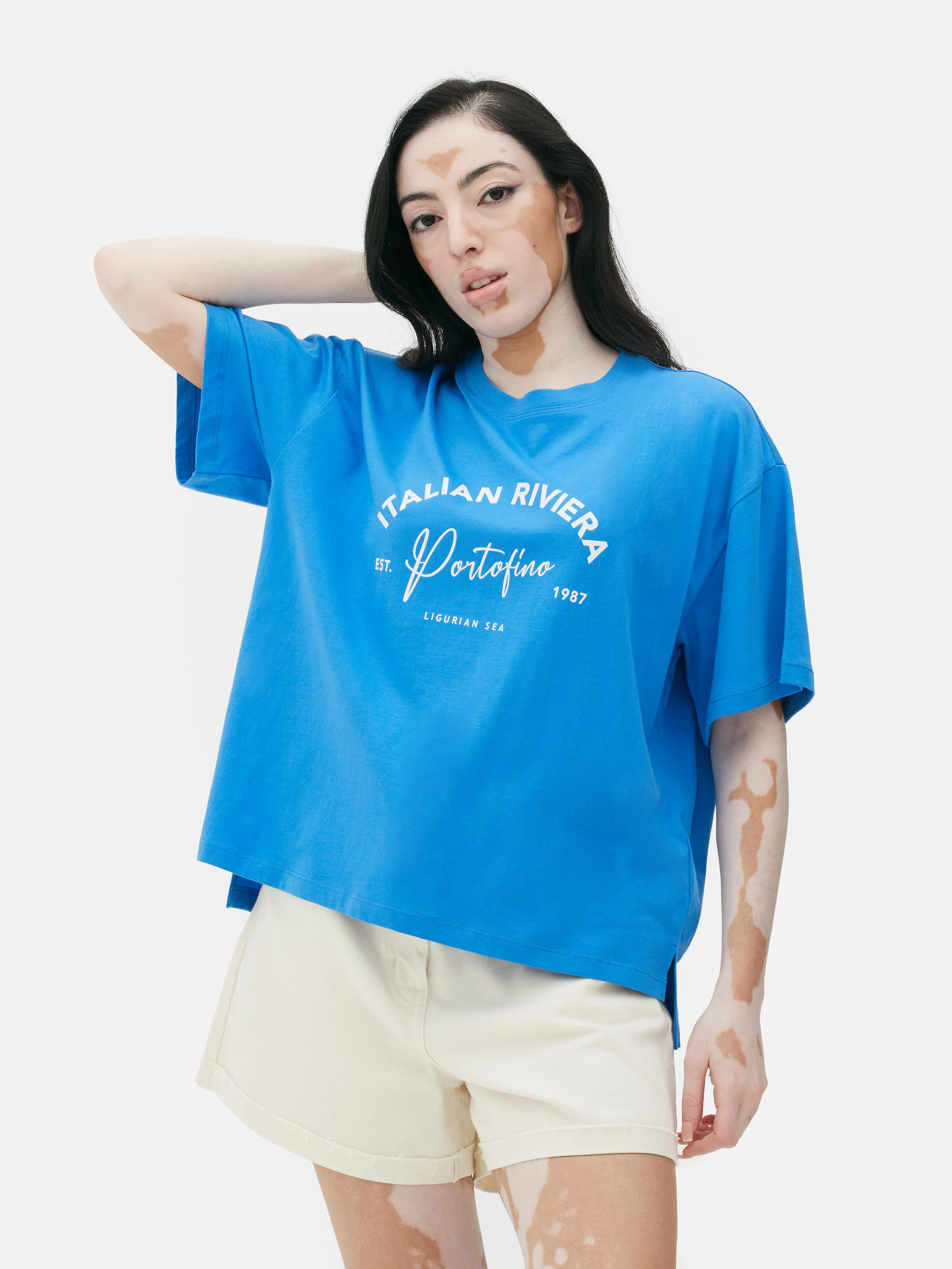 Camiseta estampada de corte oversize