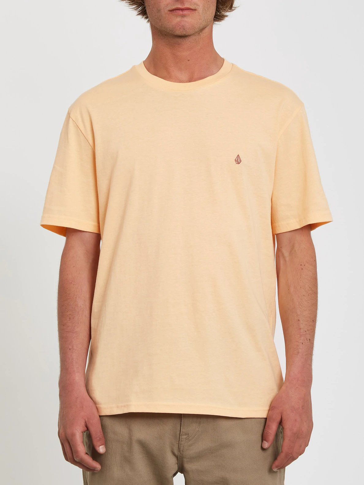 Camiseta Hombre VOLCOM manga corta básica STONE BLANKS – CREAM BLUSH Ref. A3512056_CBS crema