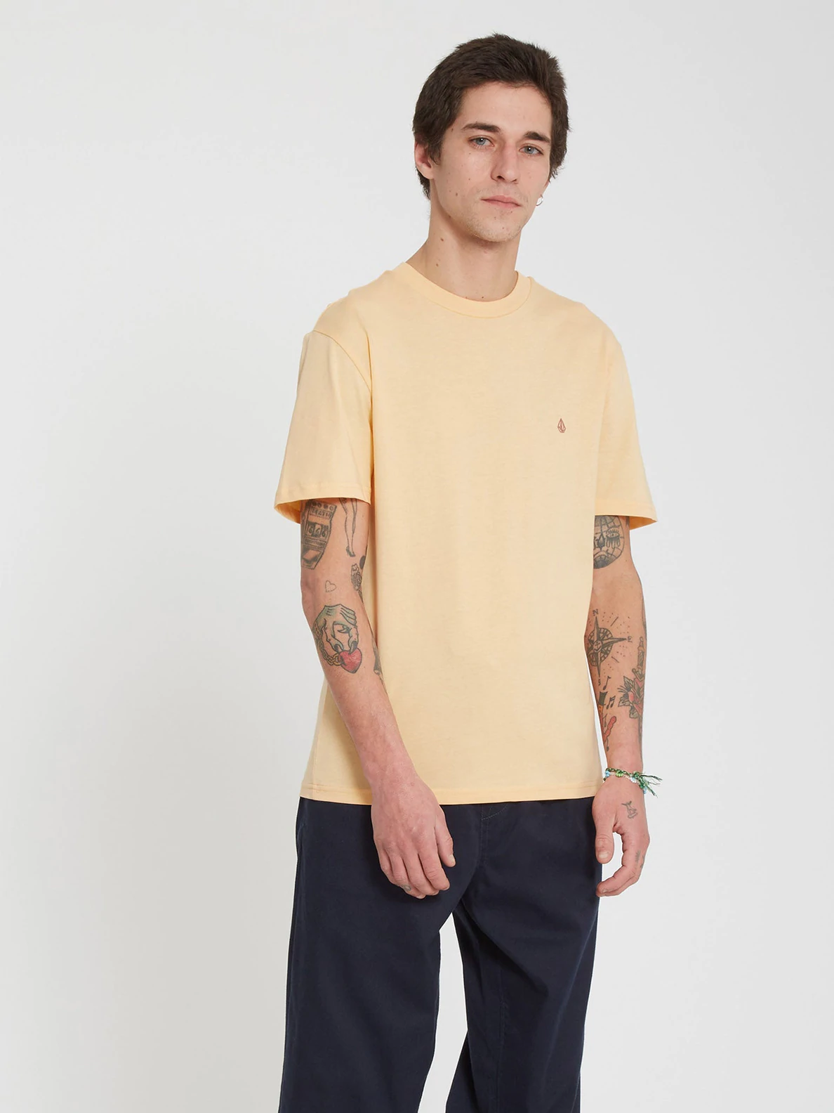 Camiseta Hombre VOLCOM manga corta básica STONE BLANKS – CREAM BLUSH Ref. A3512056_CBS crema