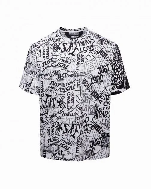 Camiseta Just Cavalli 74OBH6R5 R MIX PRINT Blanco