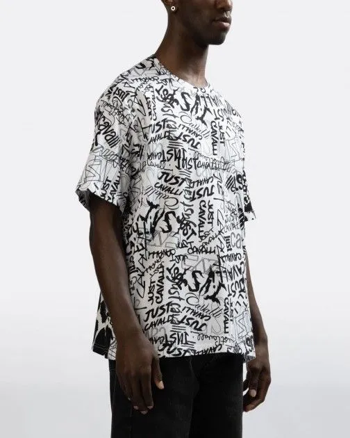 Camiseta Just Cavalli 74OBH6R5 R MIX PRINT Blanco