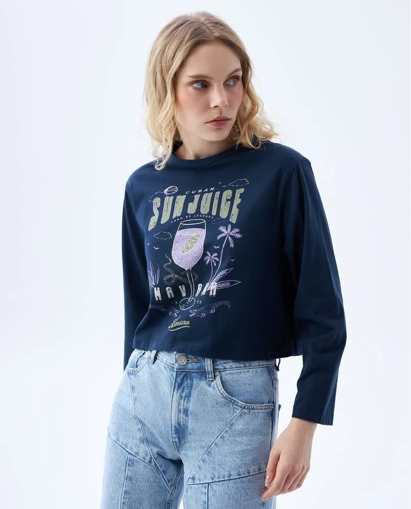Camiseta manga larga para mujer